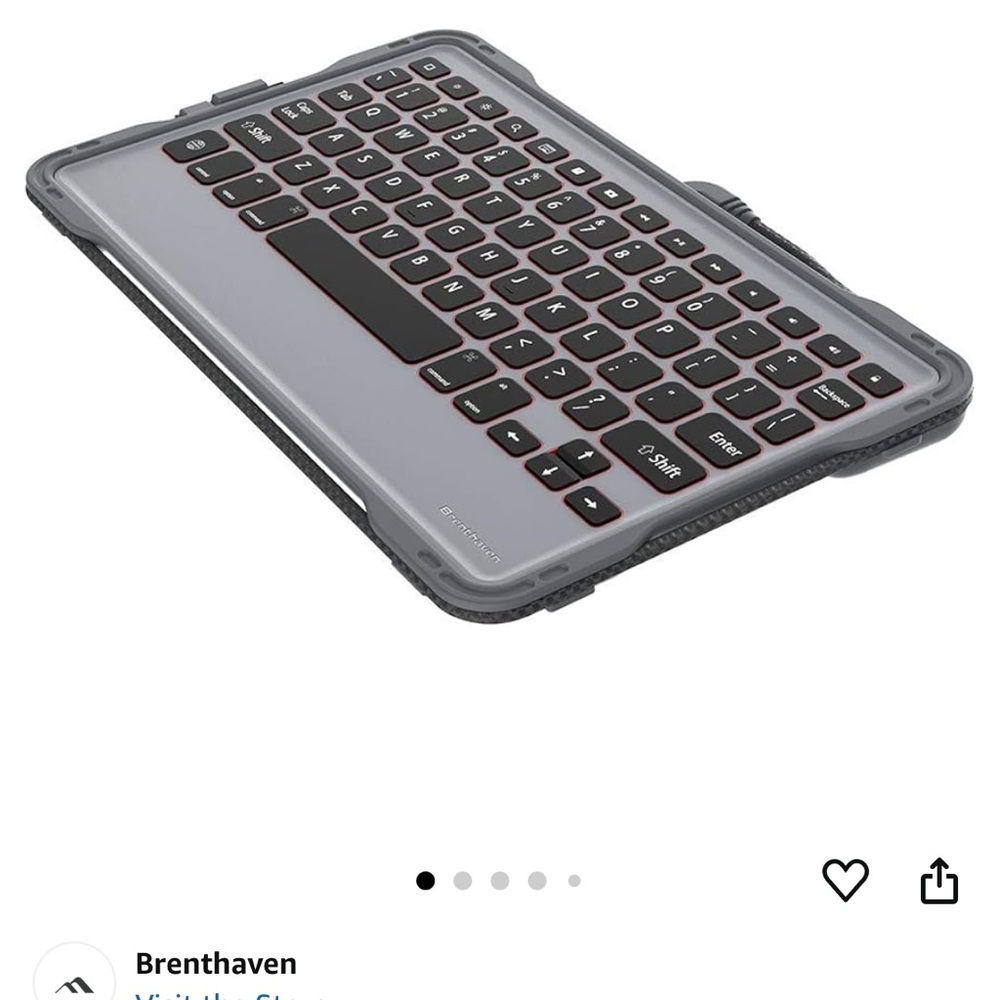 Brenthaven Gray and Black Tablet Keyboard Slim Portable Design